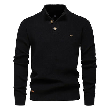 Konrad | Stilvolles Herrenpullover mit Knopfdesign