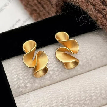 Ohrringe in Blume aus Silber und 18K Gold