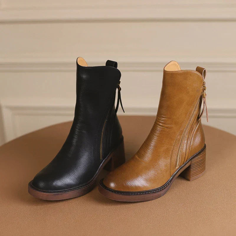Aria Leder-Ankle-Boots