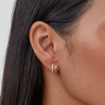 18K Gold & Kristall Klauenohrringe