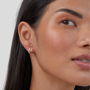 18K Gold & Kristall Klauenohrringe