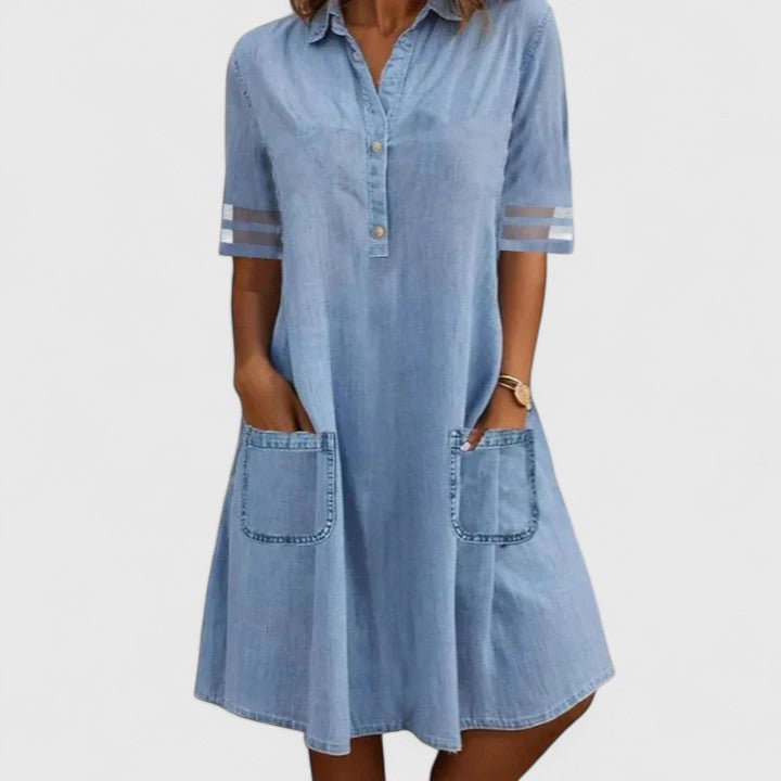 Lucía – Jeanskleid mit betonter Silhouette