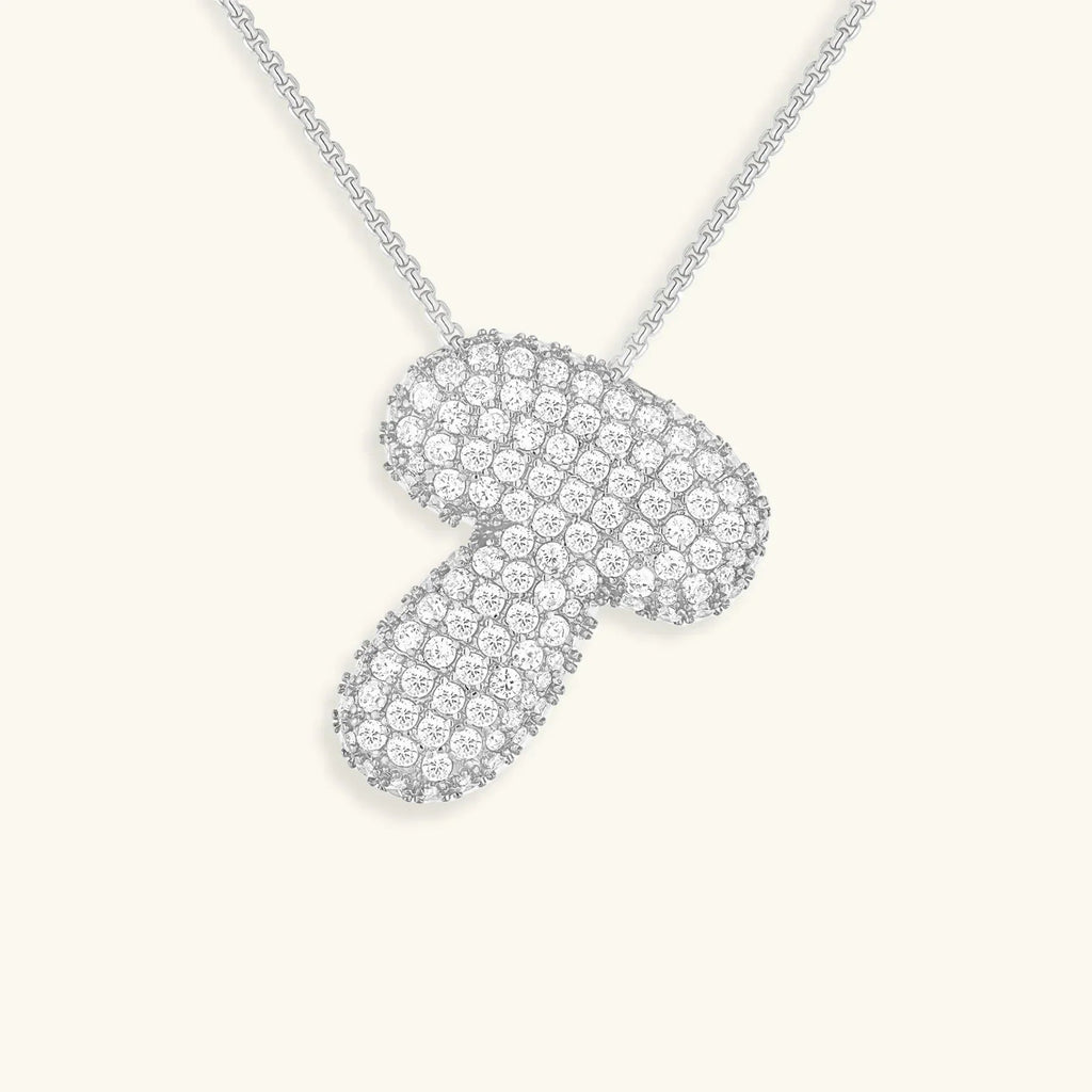 Initialen-Diamantkette mit Blasenschrift