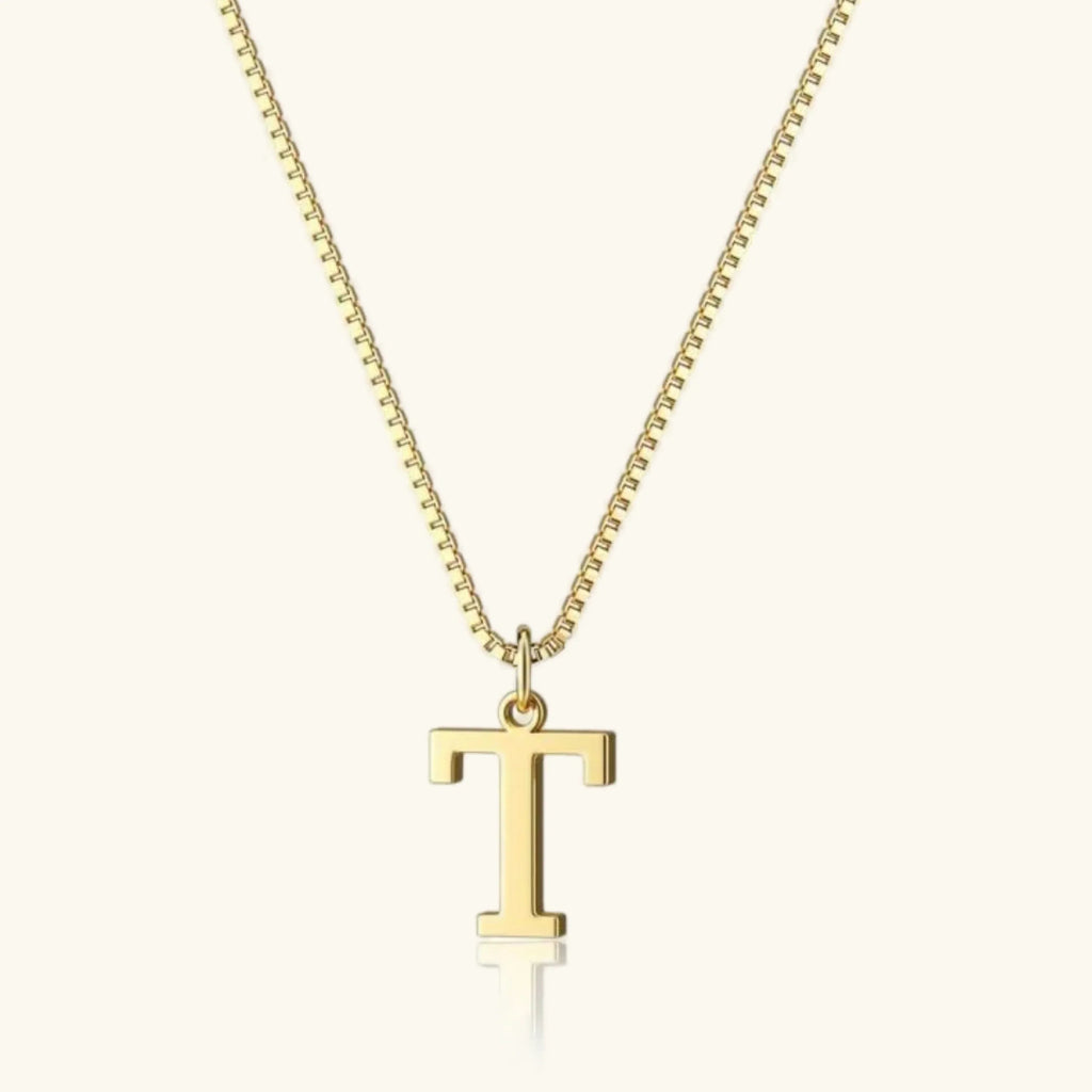 Therese Buchstaben Initial Gold Kette