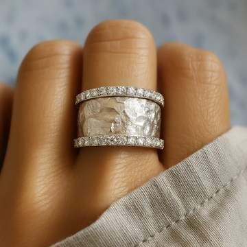 Vintage Silberring mit Zirkonias