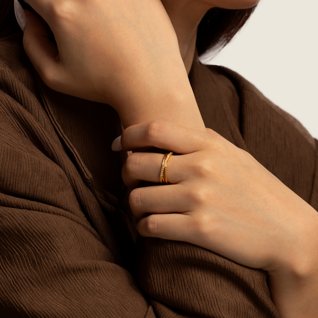 Brigitte Atelier Kristall-Pavé-Ring