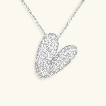Initialen-Diamantkette mit Blasenschrift