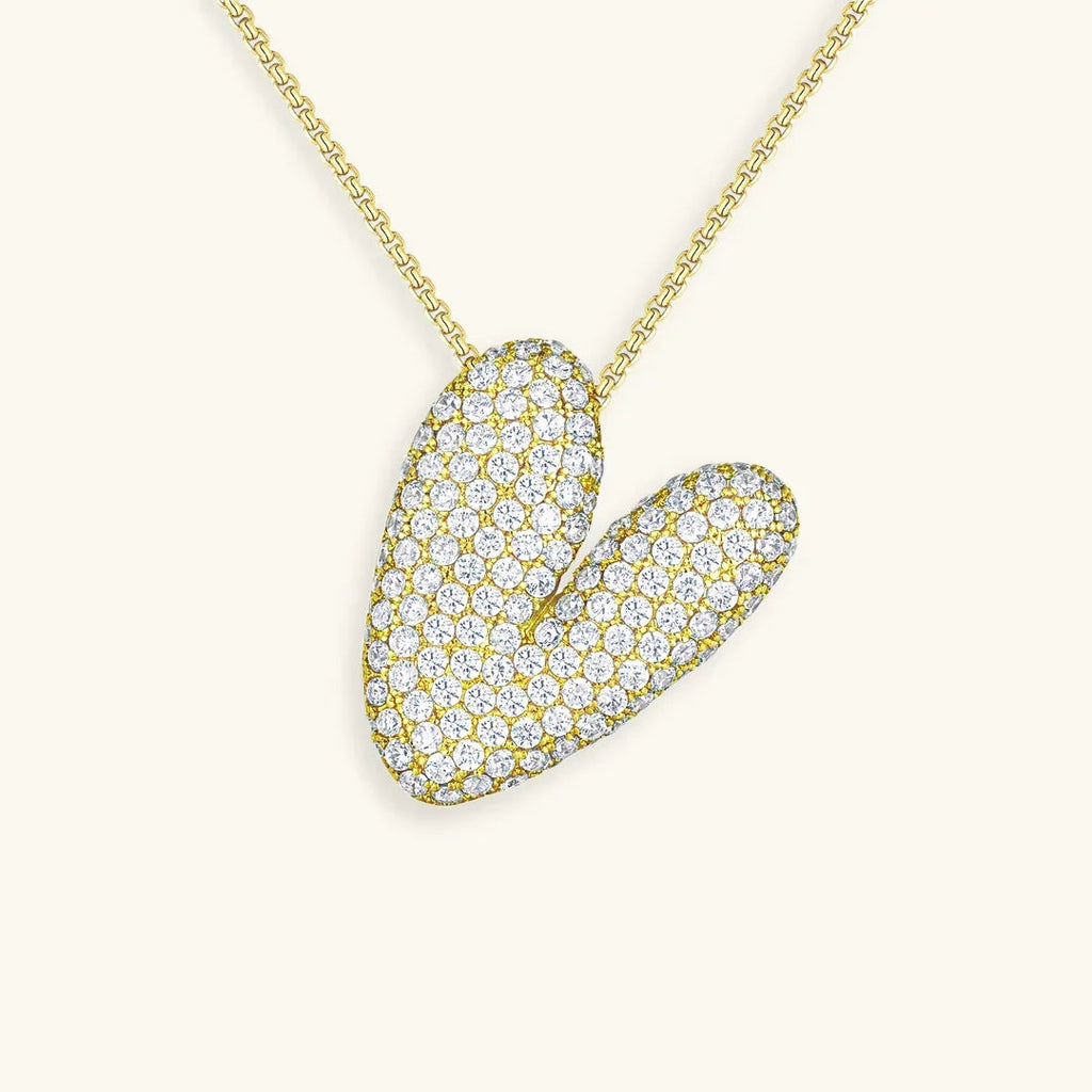 Initialen-Diamantkette mit Blasenschrift