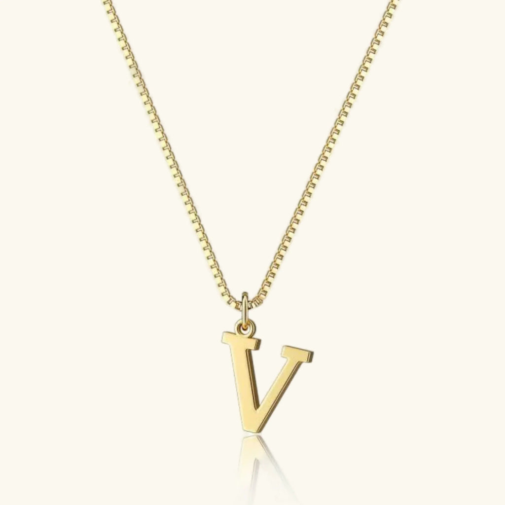 Therese Buchstaben Initial Gold Kette