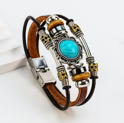 Vintage Türkis-Schnallenarmband