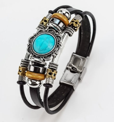 Vintage Türkis-Schnallenarmband