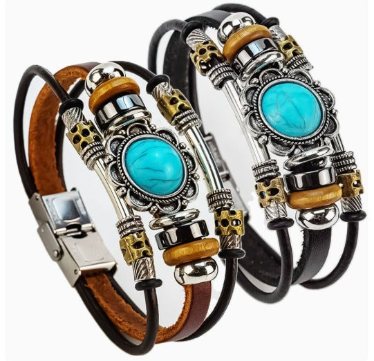 Vintage Türkis-Schnallenarmband