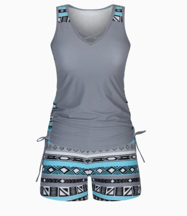 Tankini mit geometrischem Druck