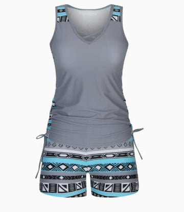 Tankini mit geometrischem Druck