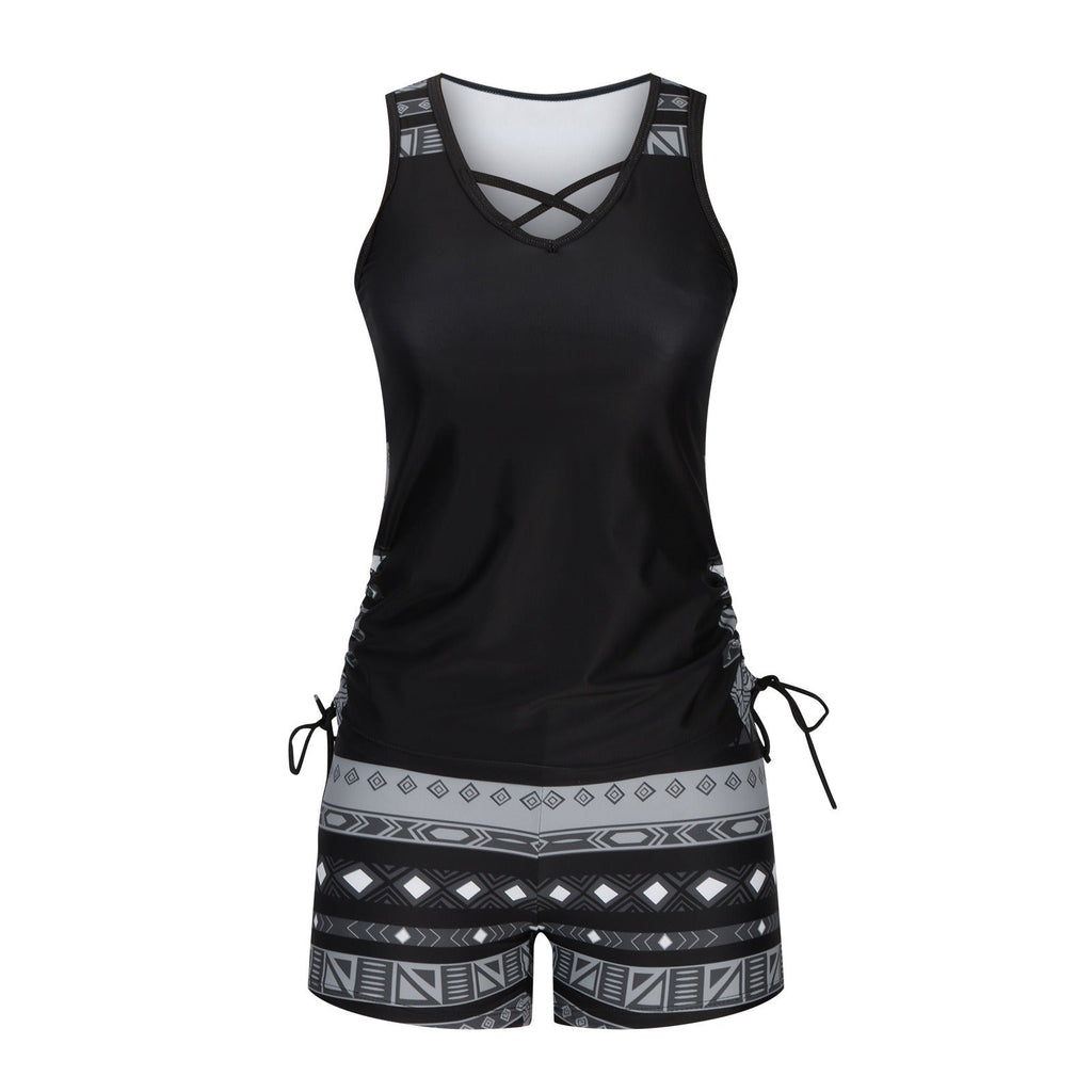Tankini mit geometrischem Druck