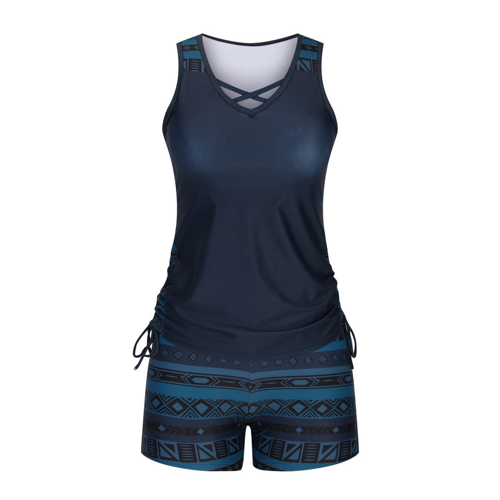 Tankini mit geometrischem Druck