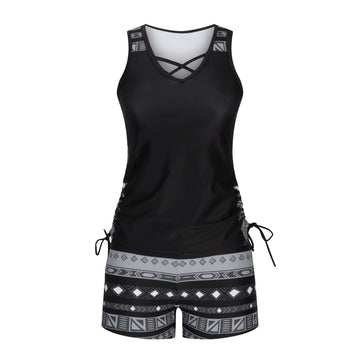 Tankini mit geometrischem Druck