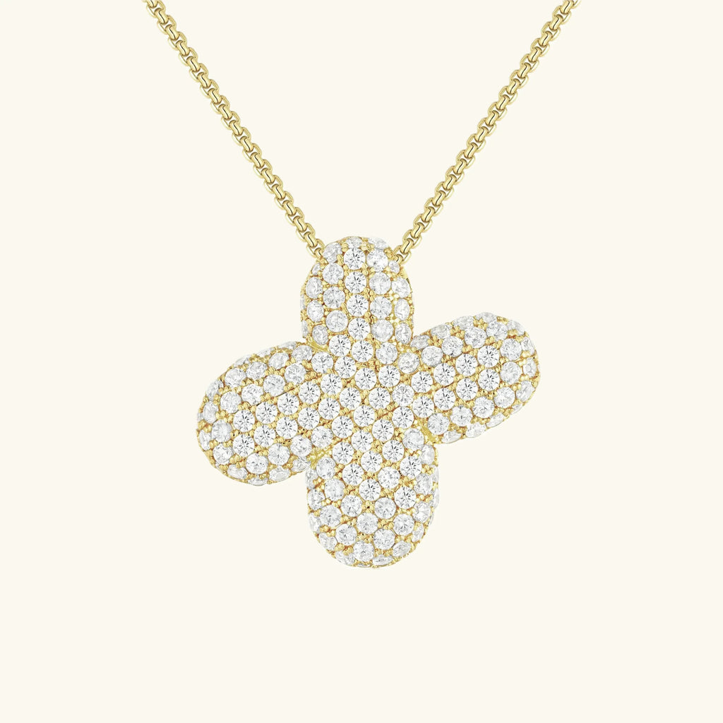 Initialen-Diamantkette mit Blasenschrift