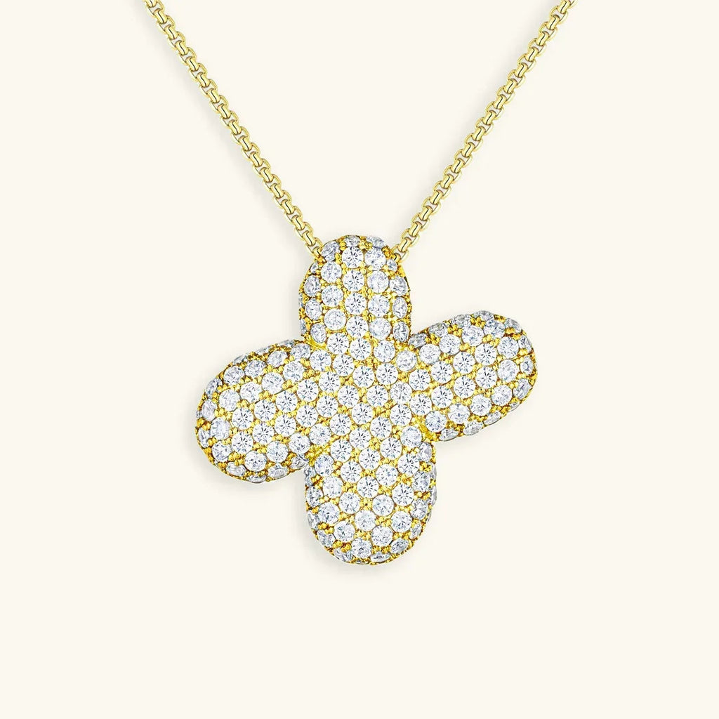 Initialen-Diamantkette mit Blasenschrift