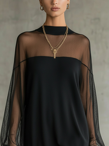LUCYNA | Minikleid mit Netzärmeln