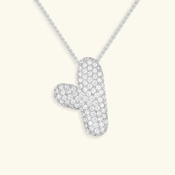 Initialen-Diamantkette mit Blasenschrift