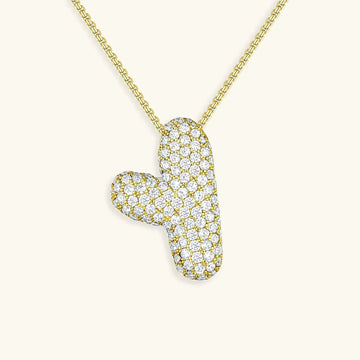 Initialen-Diamantkette mit Blasenschrift