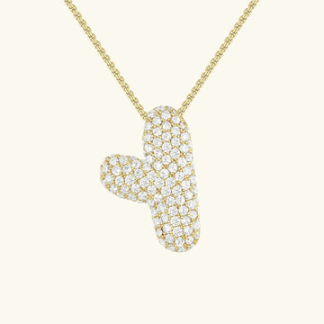 Initialen-Diamantkette mit Blasenschrift