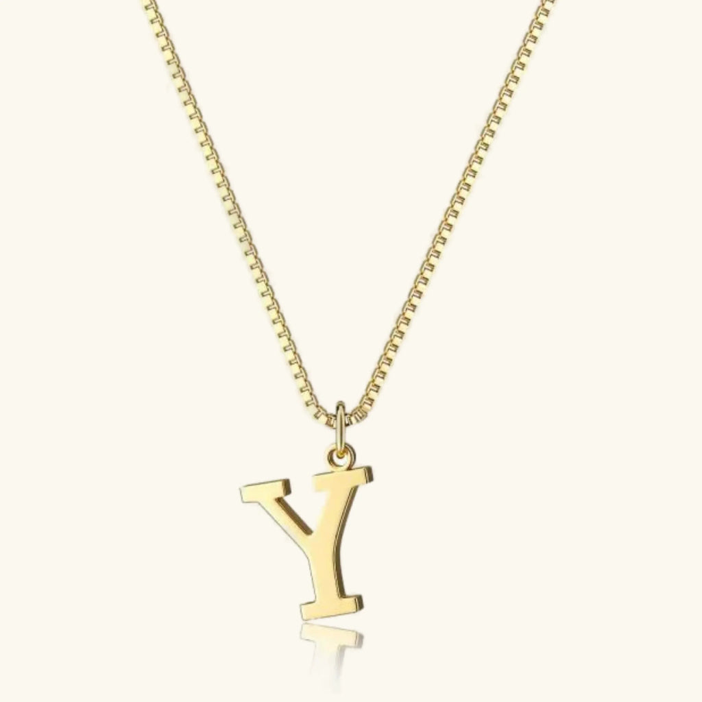 Therese Buchstaben Initial Gold Kette