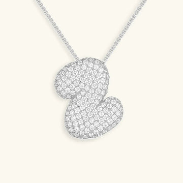 Initialen-Diamantkette mit Blasenschrift