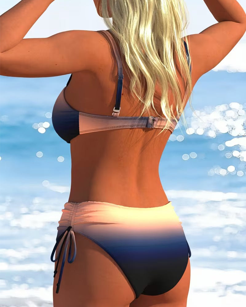 Bikini Farbverlauf Muster Mit Kordel