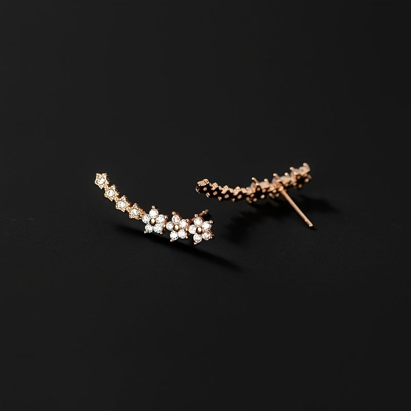 Elegante Blumenohrringe