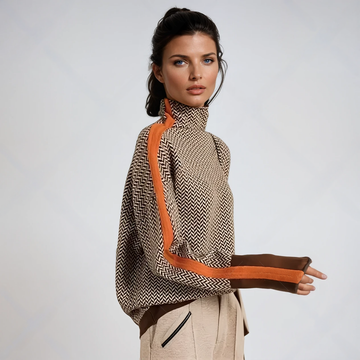 Brigitte Atelier | Malou – Rollkragenpullover mit Kontraststreifen