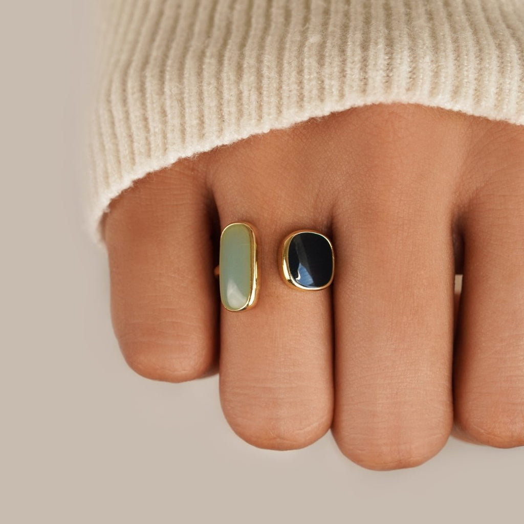 Aquamarin Wickelring
