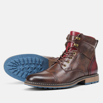 Oxford-Stiefel aus Leder
