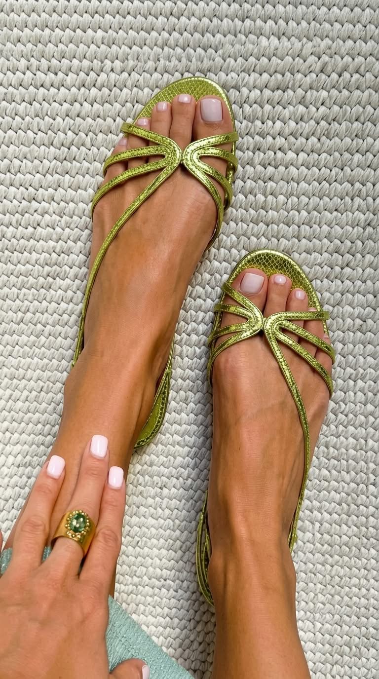 Ginevra | Bequeme Goldene Komfort-Sandalen mit ergonomischem Fußbett