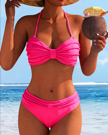 Einfarbiger Bikini Halter