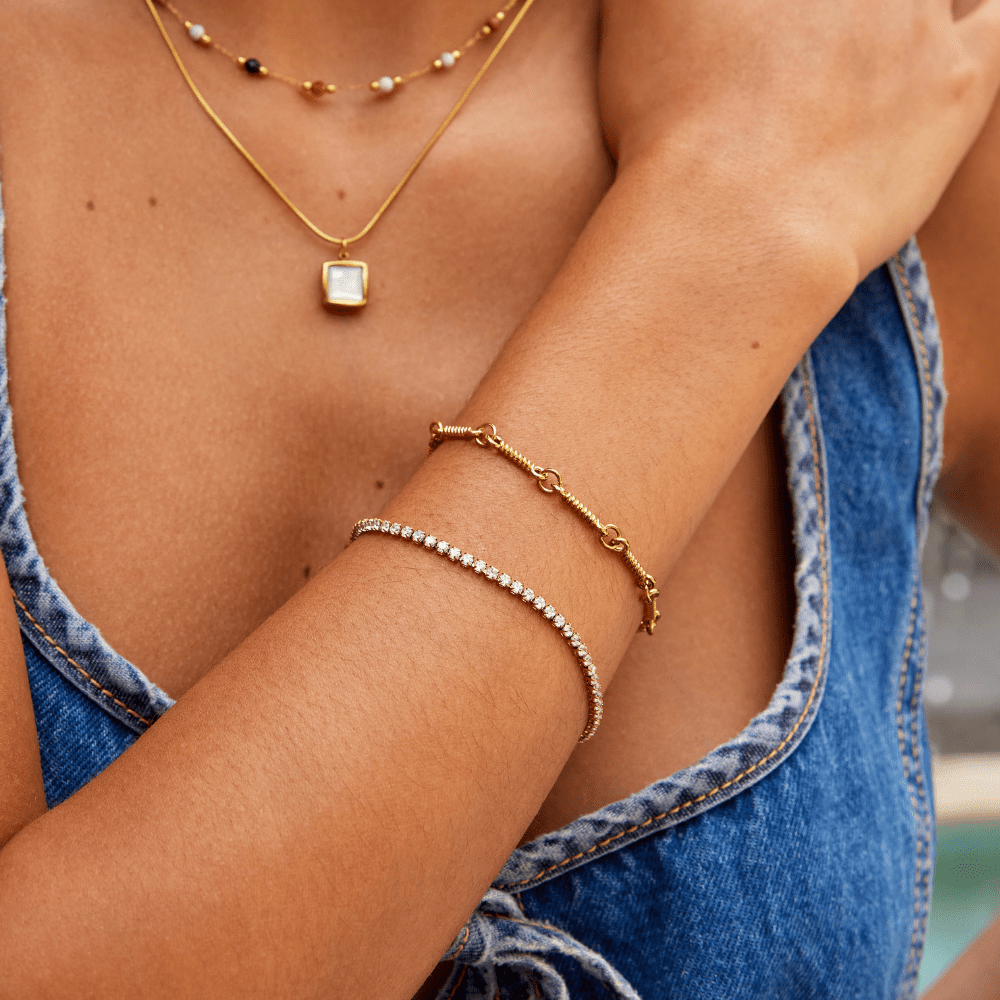 Cordelia Gold Tennisarmband