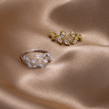 18K Gold Kristall-Rankenring