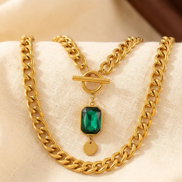 Goldene Smaragd-Kette