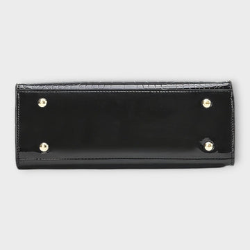 Olivia - Glänzende Krokodilprägung Handtasche