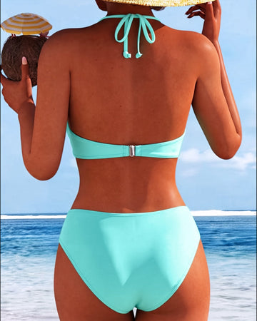 Einfarbiger Bikini Halter