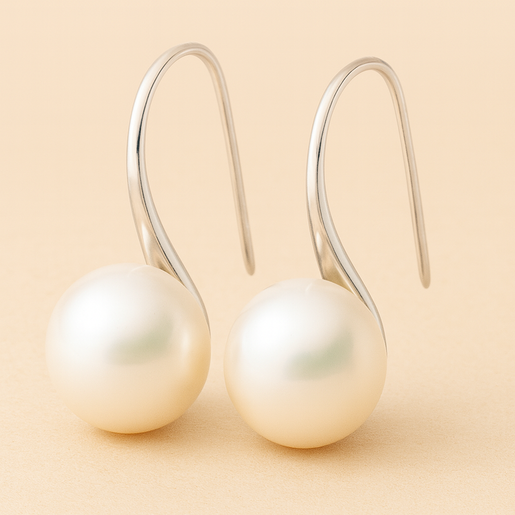 Elegante Tropfen-Ohrringe mit Perlen