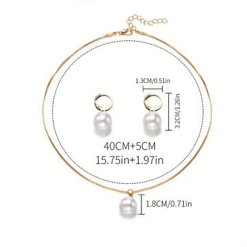 Elegantes Perlen-Halsketten-Set