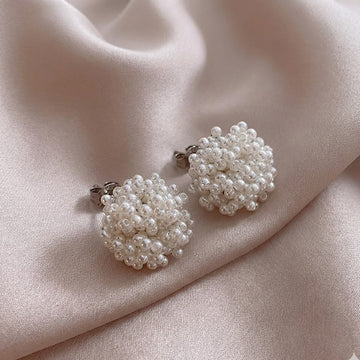 Elegante Eingelegte Perlenohrringe