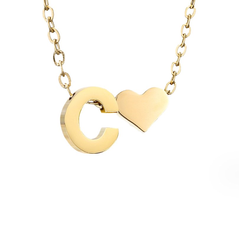 Ewige Liebe Buchstaben-Goldkette