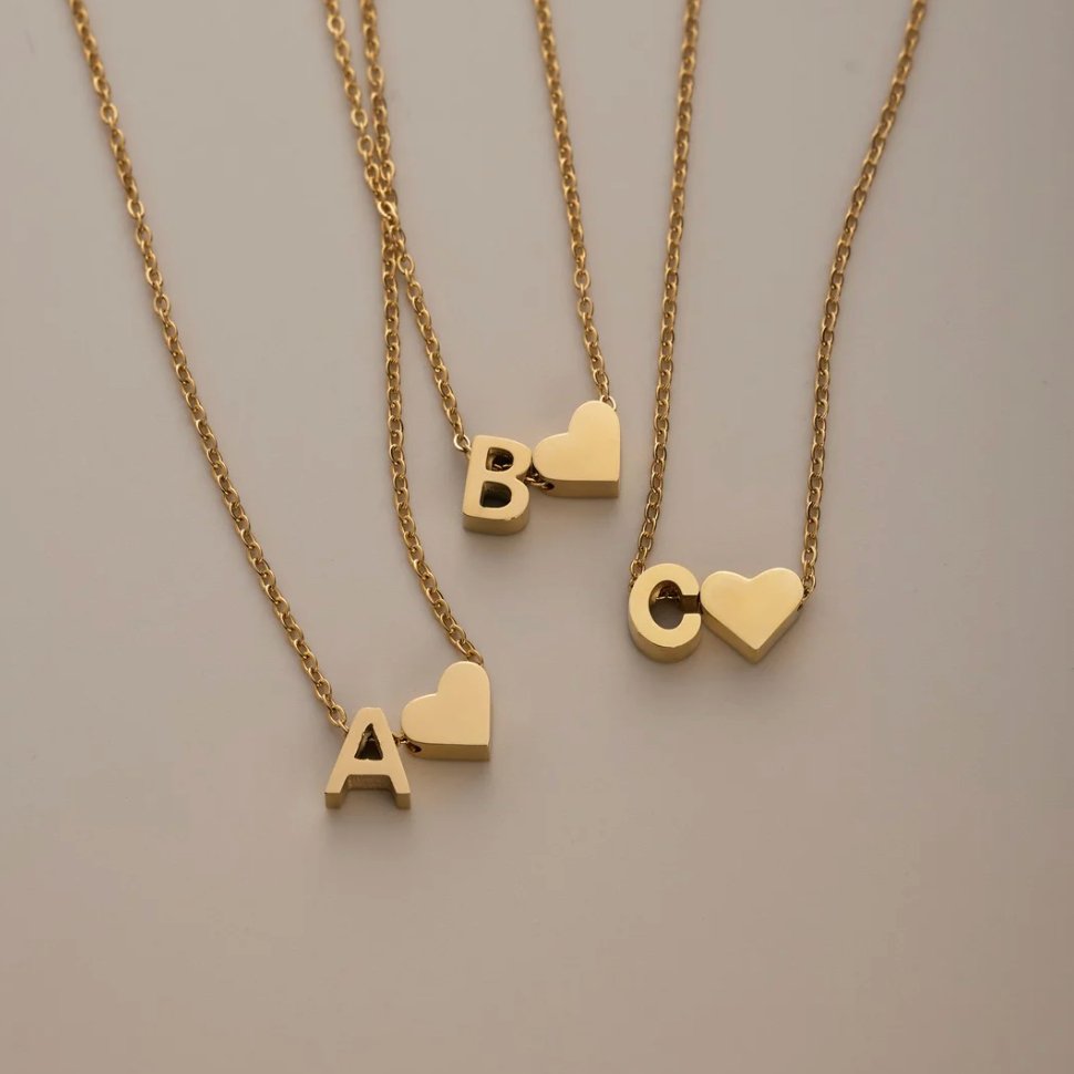 Ewige Liebe Buchstaben-Goldkette