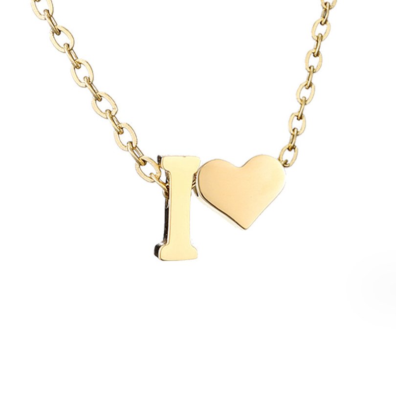 Ewige Liebe Buchstaben-Goldkette