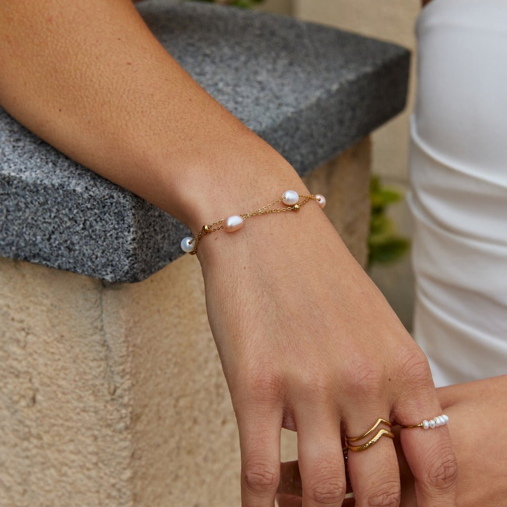 Süßwasserperlen Mehrlagen Armband