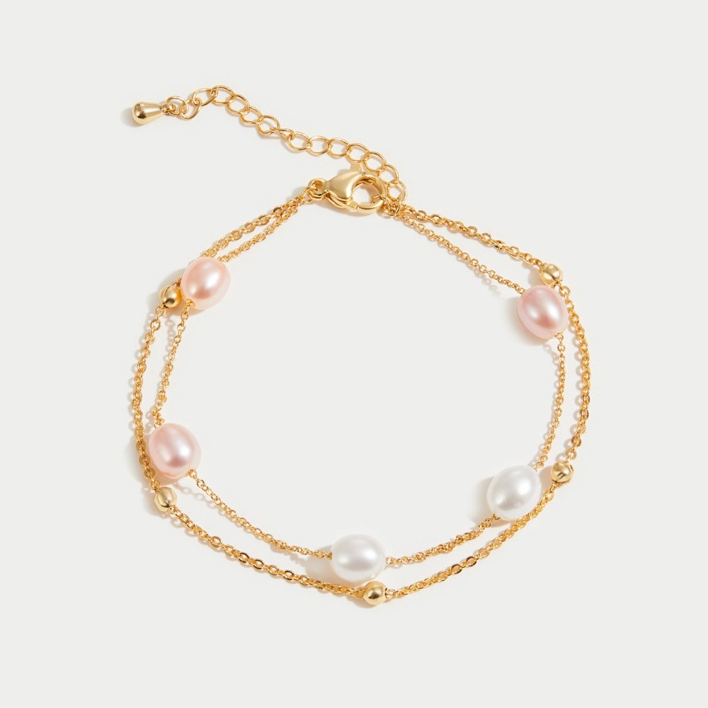Süßwasserperlen Mehrlagen Armband