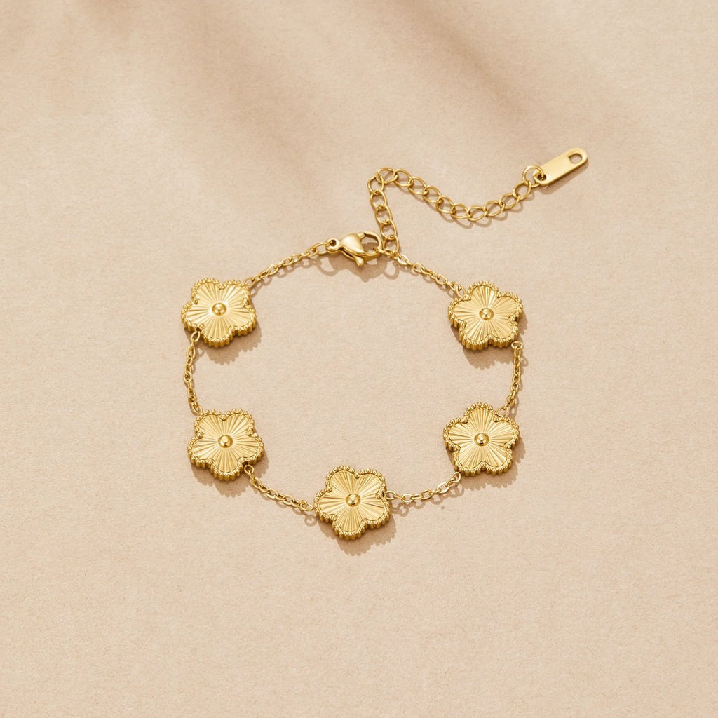 Goldenes Kleeblatt-Armband
